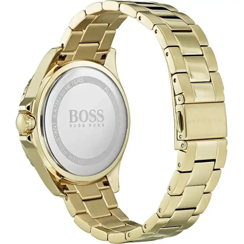 HUGO BOSS PREMIERE, GOLD CHRONOGRAPH LADIES WATCH - 1502445