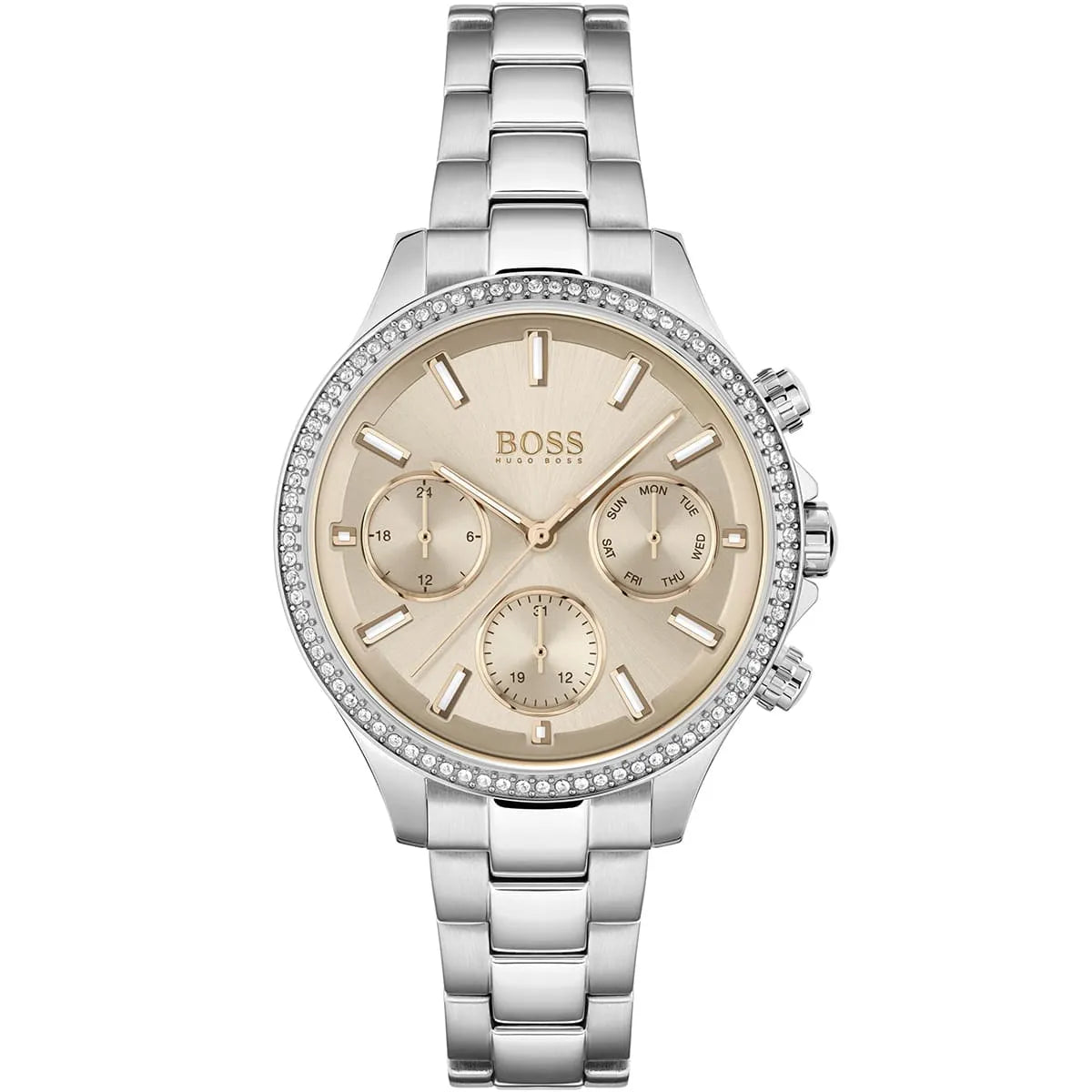 HUGO BOSS HERA, SILVER CHRONOGRAPH LADIES WATCH - 1502565