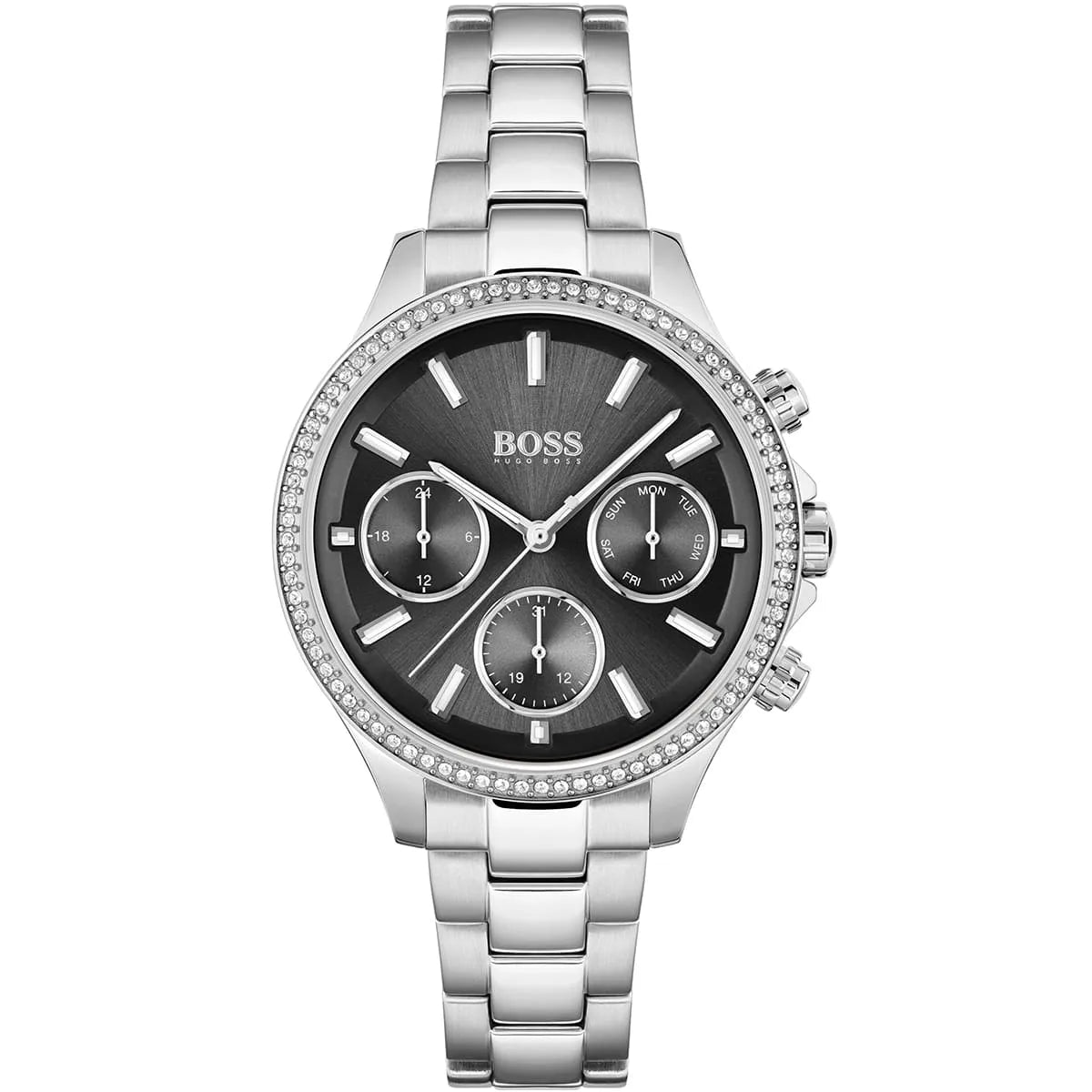 HUGO BOSS HERA, SILVER CHRONOGRAPH LADIES WATCH - 1502593
