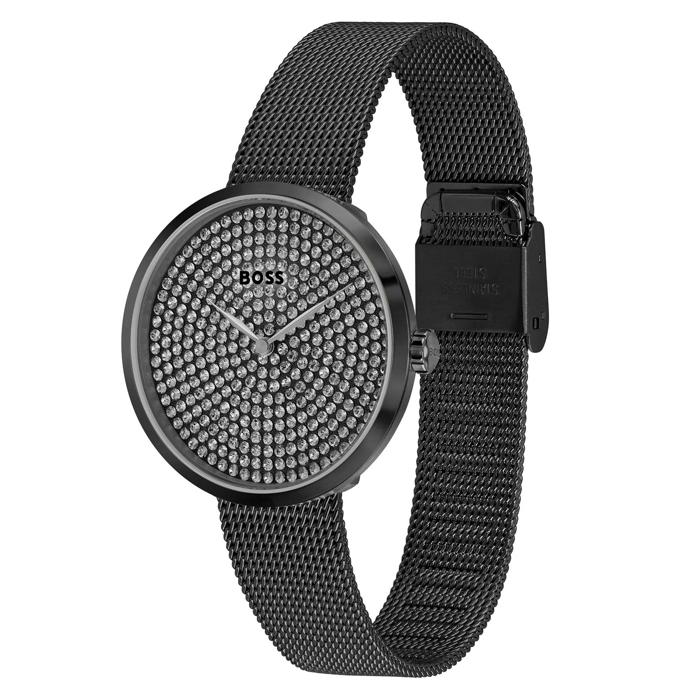 HUGO BOSS PRAISE, BLACK MESH LADIES WATCH - 1502658