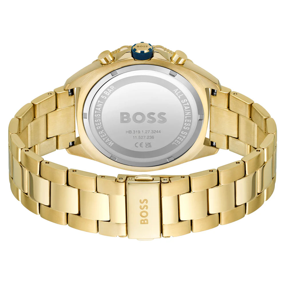 Hugo Boss 'Energy' Blue Dial Gold Stainless Steel Men's Chronograph Watch – 1513973