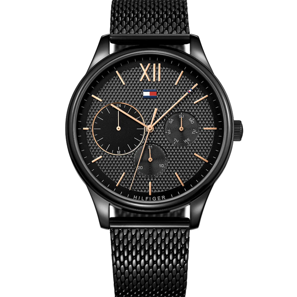 Tommy Hilfiger Damon, Black Dial Men's Multifunction Watch – 1791420