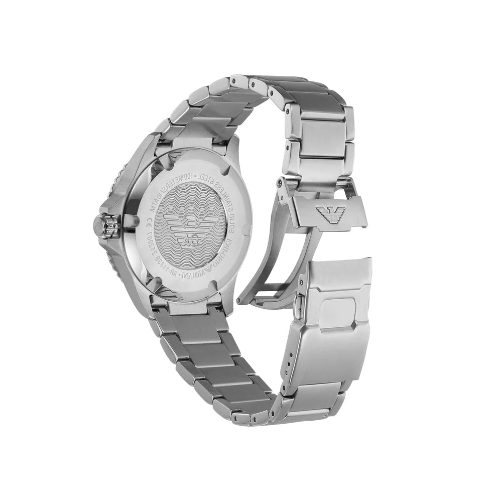 Emporio 's Green Dial Stainless Steel Watch AR11338