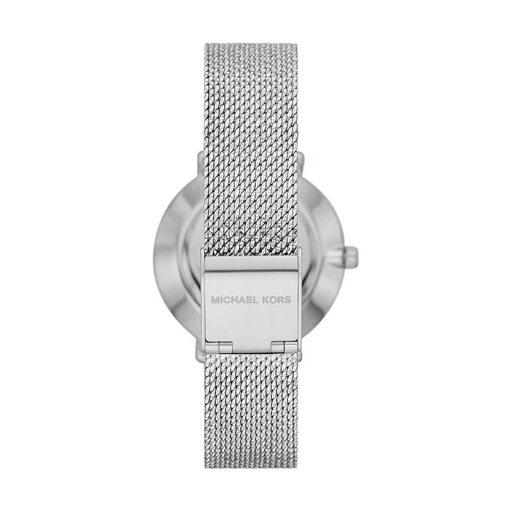 MICHAEL KORS 'MINI PYPER' CRYSTAL MESH STRAP WATCH MK4618