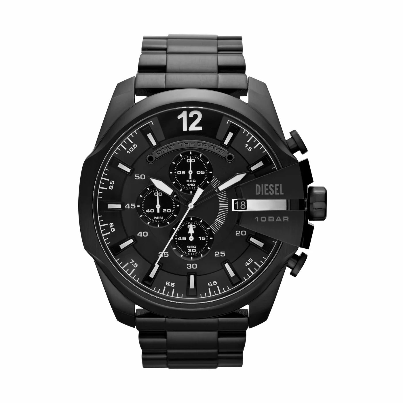DIESEL BLK WITH WHT DIAL METAL BAND DZ4283