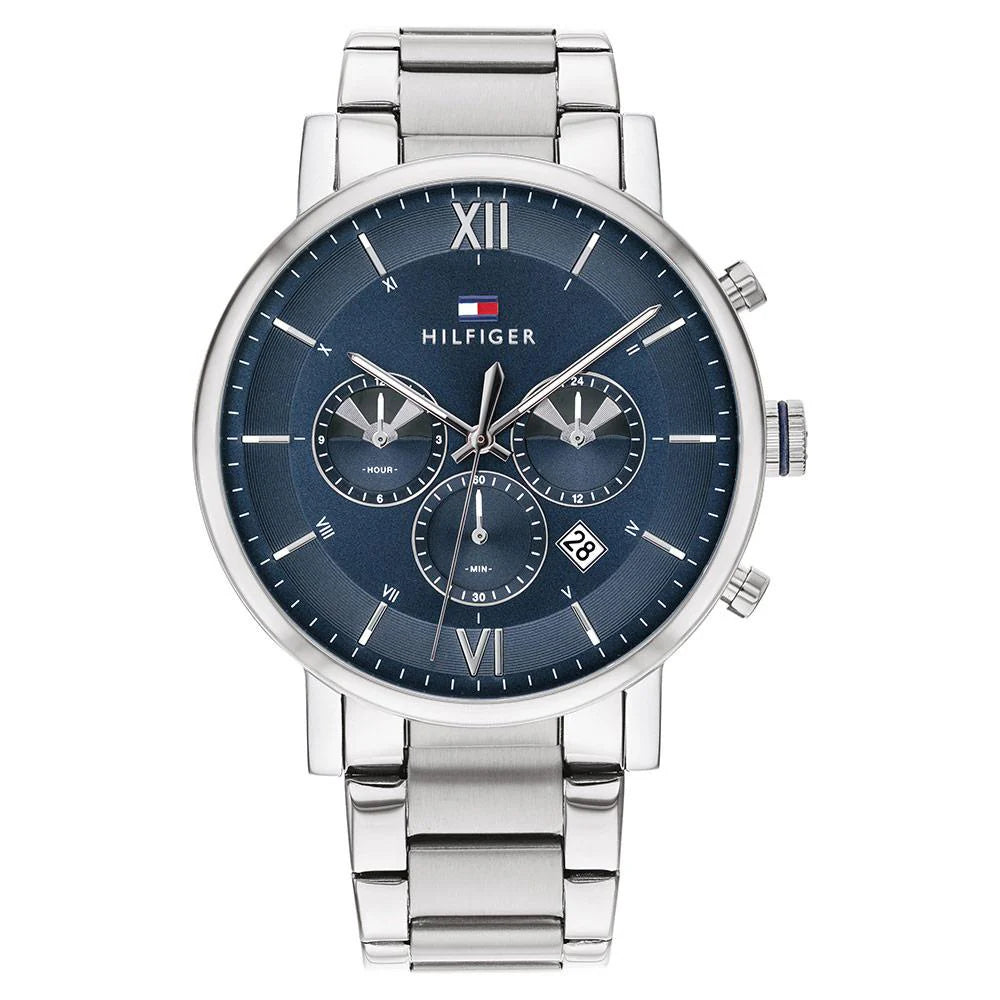 TOMMY HILFIGER SILVER STEEL MENS MULTI-FUNCTION WATCH - 1710409