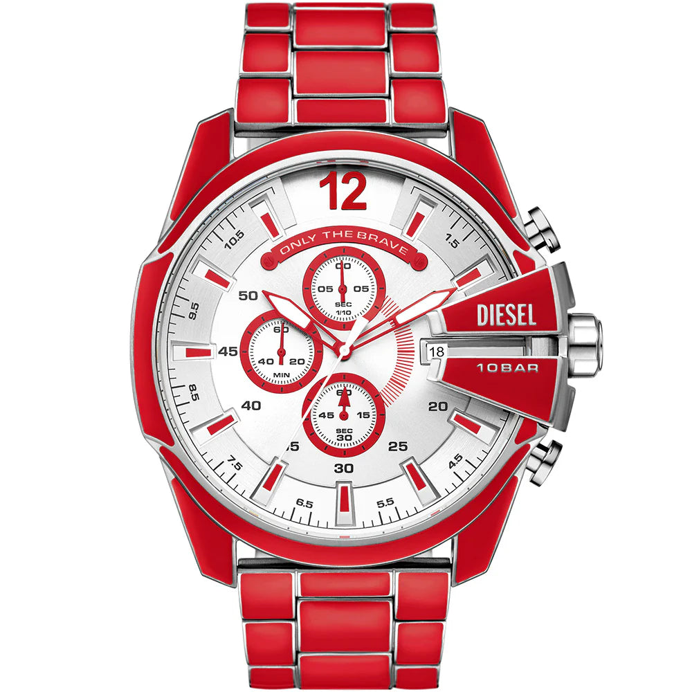 DIESEL RED TONE WITH SILVER WATCH DZ4638