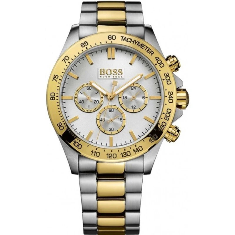 HUGO BOSS IKON, 2 TONE SILVER/GOLD CHRONOGRAPH MENS WATCH - 1512960