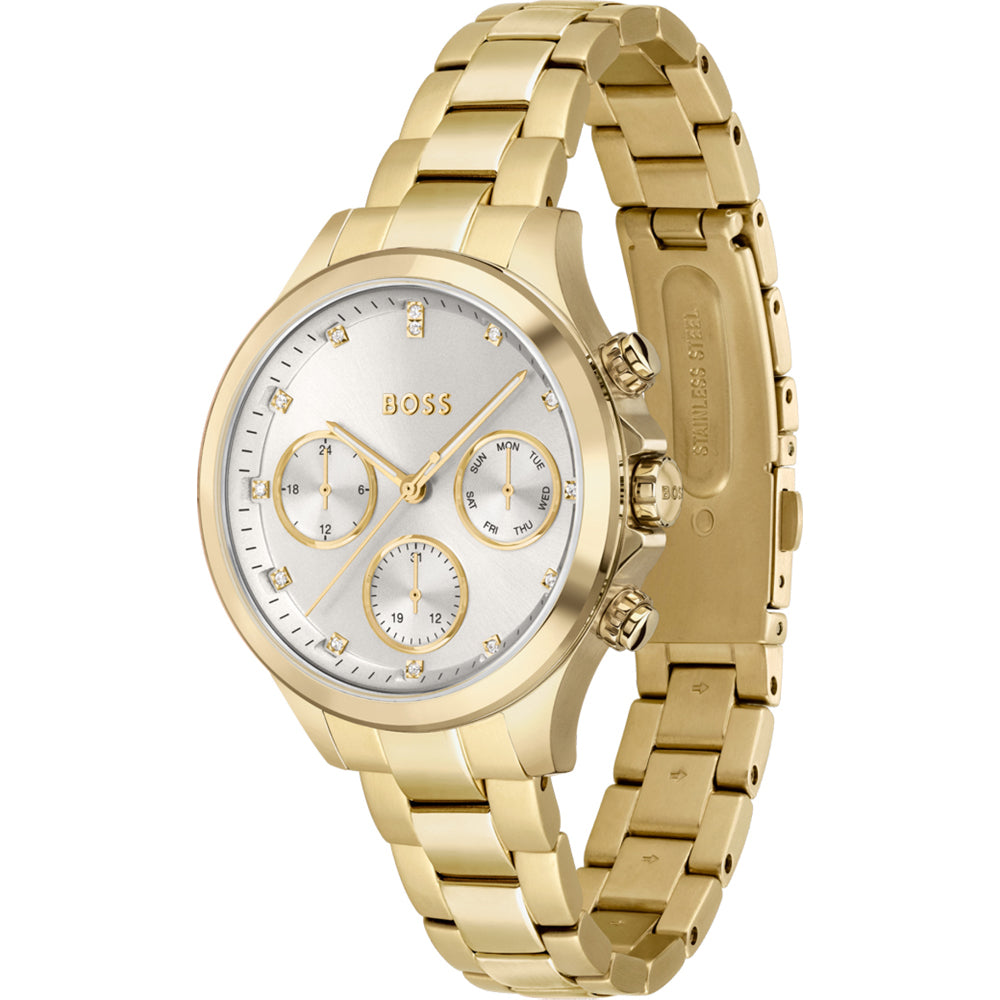 HUGO BOSS FLAWLESS, SILVER CHRONOGRAPH LADIES WATCH - 1502625
