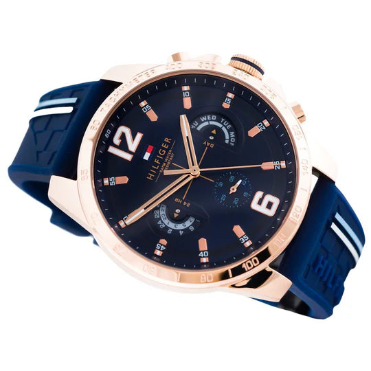 Tommy Hilfiger Decker, Blue Dial Chronograph Men's Watch – 1791474