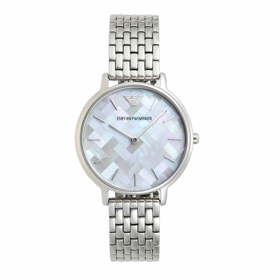 Emporio Armani Kappa, Mother-of-Pearl Dial Quartz Women's Watch – AR11112