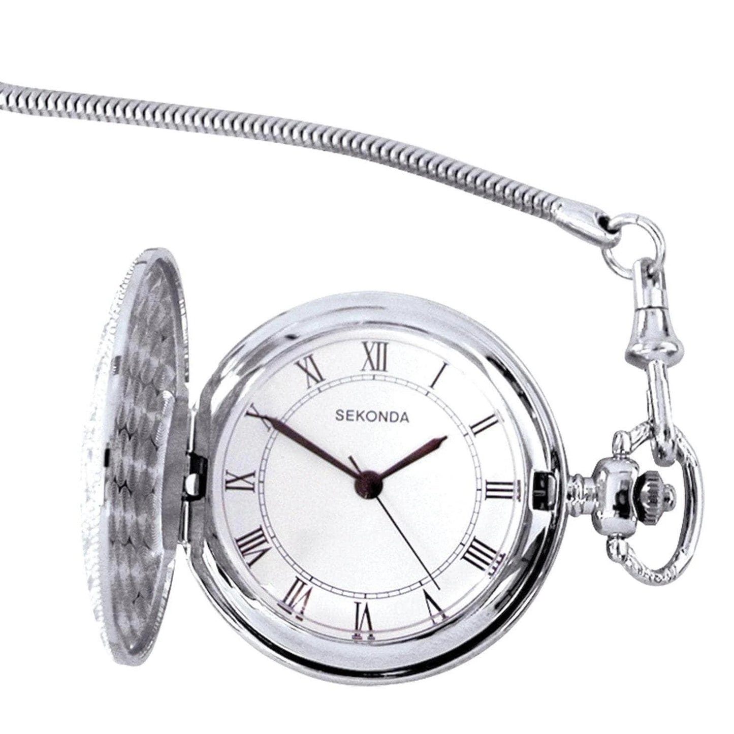 SEKONDA STEEL COLOUR MEDIUM POCKET WATCH SK3798