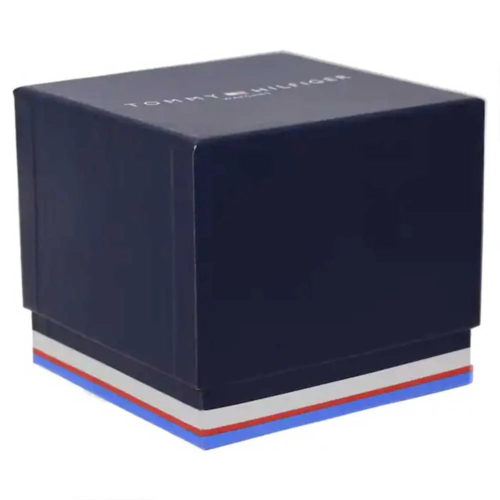 TOMMY HILFIGER MIDNIGHT BLUE DIAL W LIGHT BROWN LEATHER BAND - 1710393