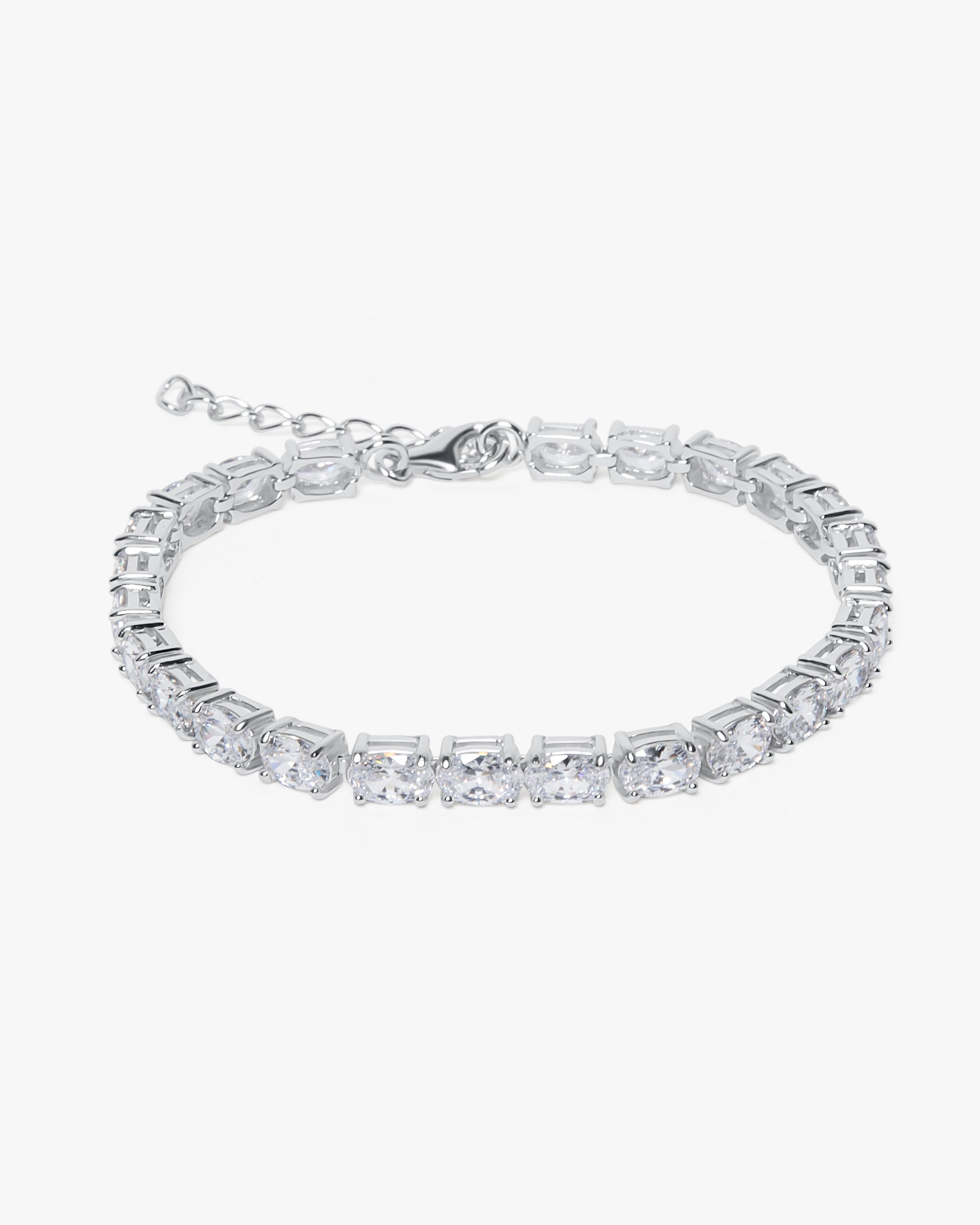 4.5X6MM OVAL CZ 4 CLAW TENNIS BRACELET