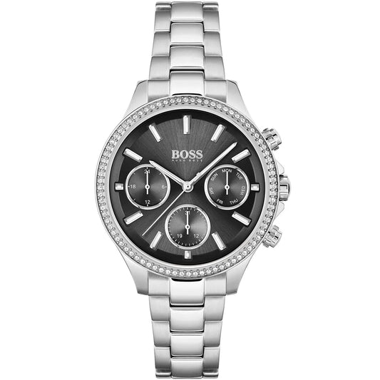 HUGO BOSS HERA, SILVER CHRONOGRAPH LADIES WATCH - 1502593
