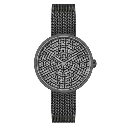 HUGO BOSS PRAISE, BLACK MESH LADIES WATCH - 1502658