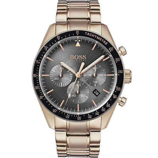 Hugo Boss Trophy, Grey Dial Rose Gold Men's Watch – 1513632