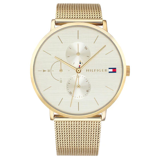 Tommy Hilfiger Jenna, Gold Dial Quartz Women’s Watch – 1781943
