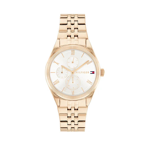 Tommy Hilfiger Monica, White Dial Two-Tone Stainless Steel Women's Watch – 1782593