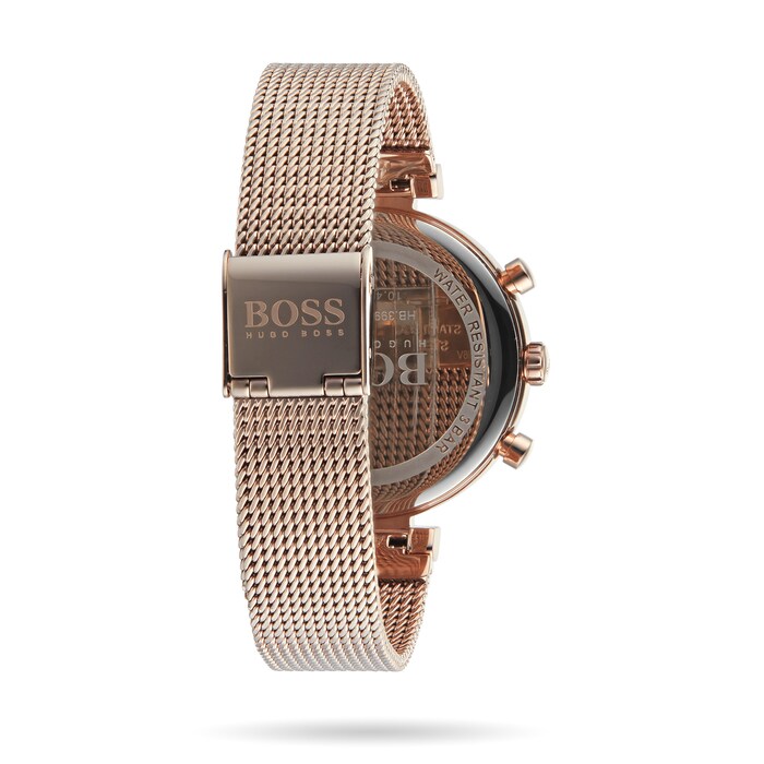 Hugo Boss Flawless, Rose Gold Mesh Ladies Watch – 1502553