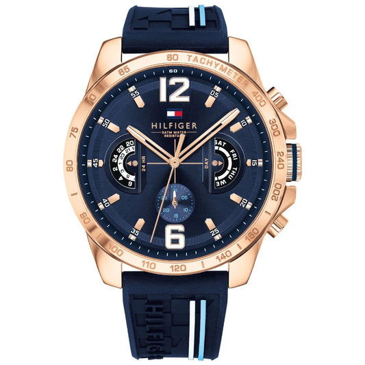 Tommy Hilfiger Decker, Blue Dial Chronograph Men's Watch – 1791474