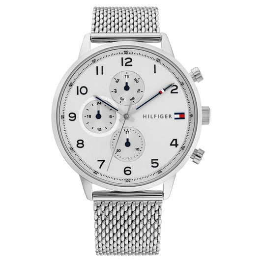 Tommy Hilfiger Leonard, Silver Mesh Unisex Watch – 1791988