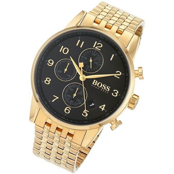 Hugo Boss Navigator, Gold-Tone Chronograph Men's Watch – 1513531