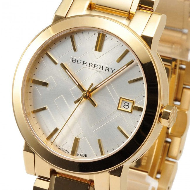 Burberry The City, Gold Dress Unisex Watch – BU9003