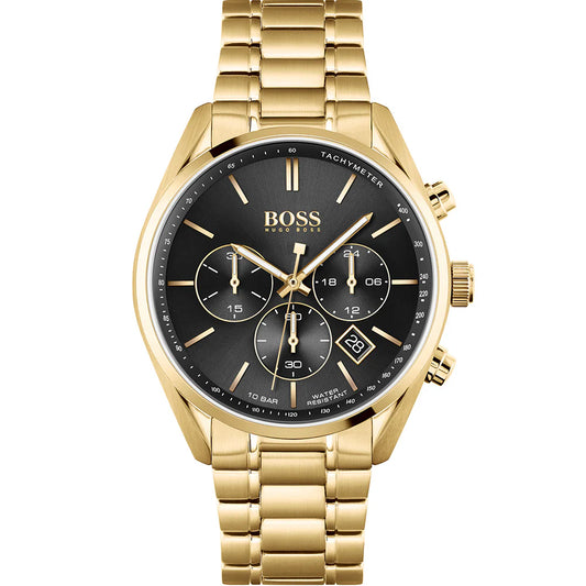 Hugo Boss Champion, Gold-Tone Chronograph Men's Watch – 1513848