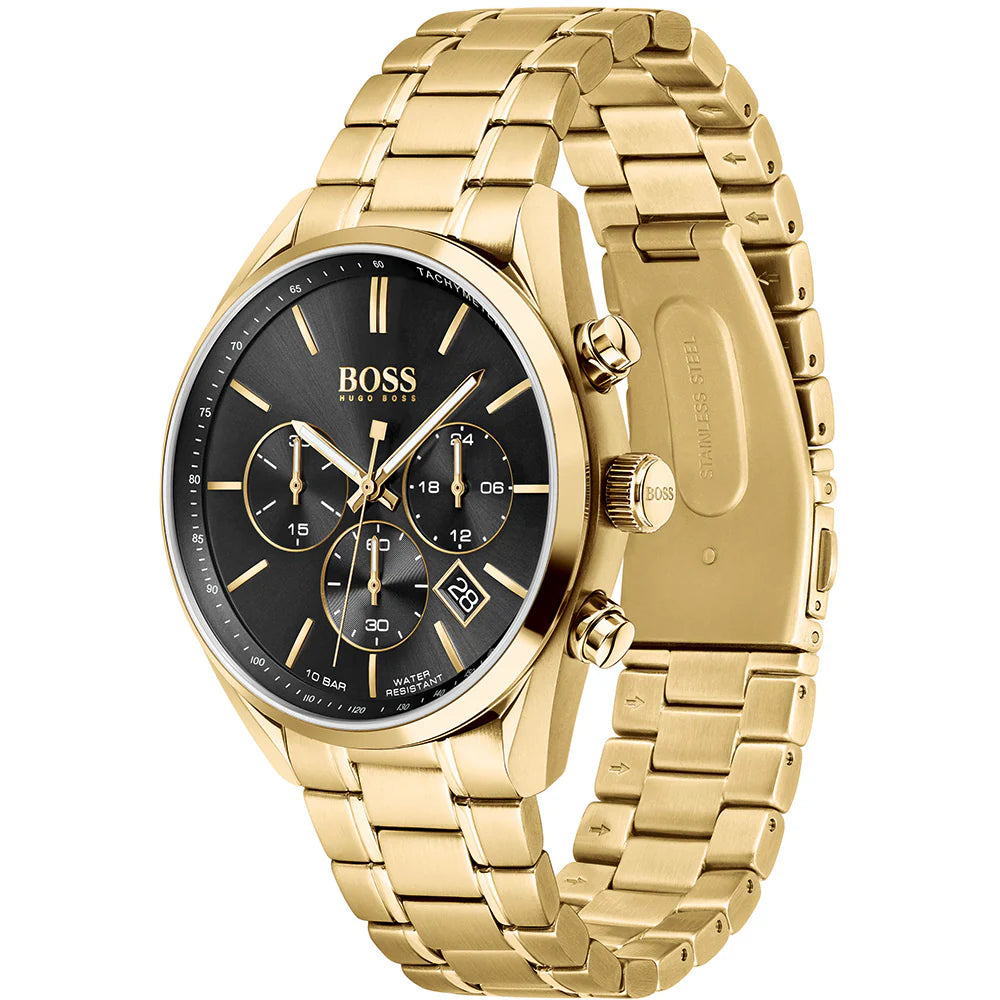 Hugo Boss Champion, Gold-Tone Chronograph Men's Watch – 1513848