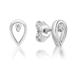 PEAR SHAPE STUDS 1XCZ 7X5 925 S/S 30 71049 610