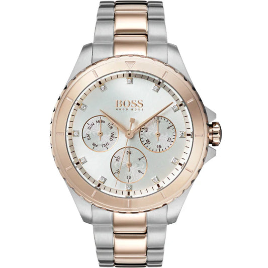 HUGO BOSS HERA, 2 TONE SILVER/GOLD CHRONOGRAPH LADIES WATCH - 1502446