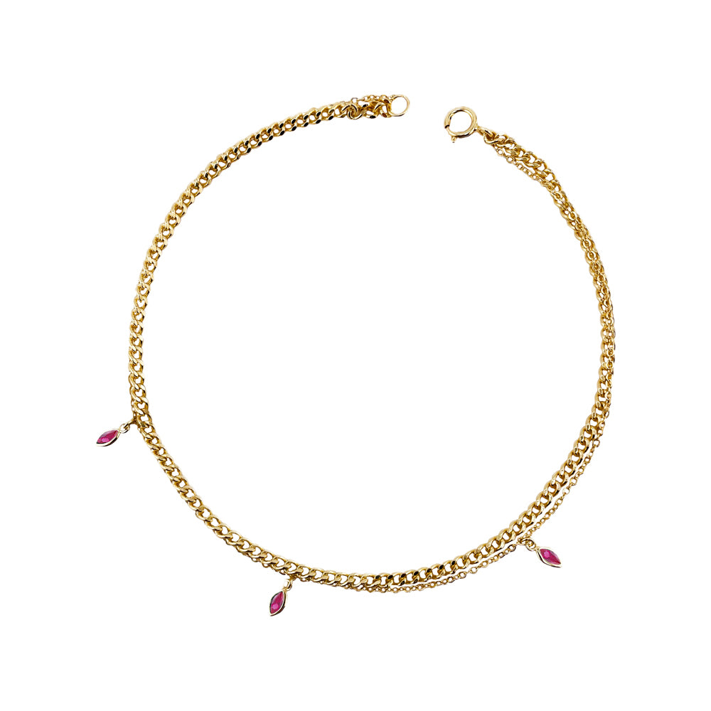 Marissa Anklet Ruby