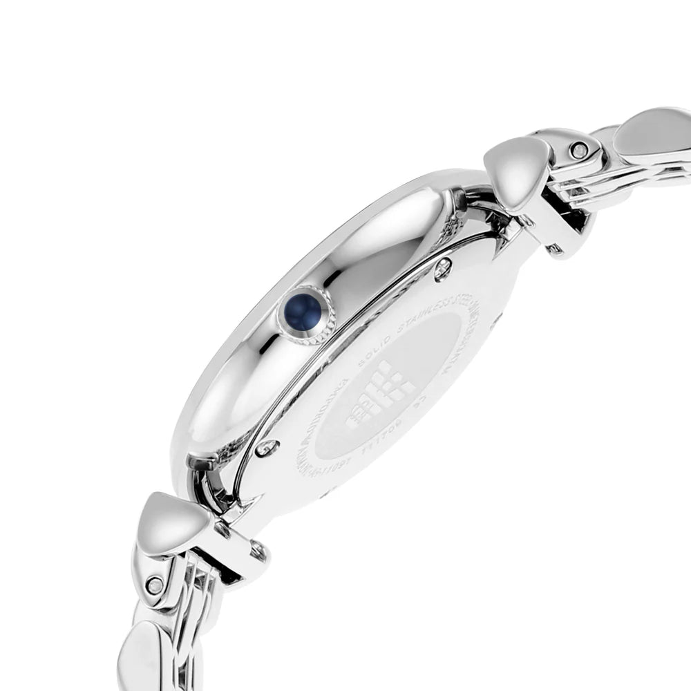 EMPORIO ARMANI LADIES BLUE DIAL SILVER S/STEEL