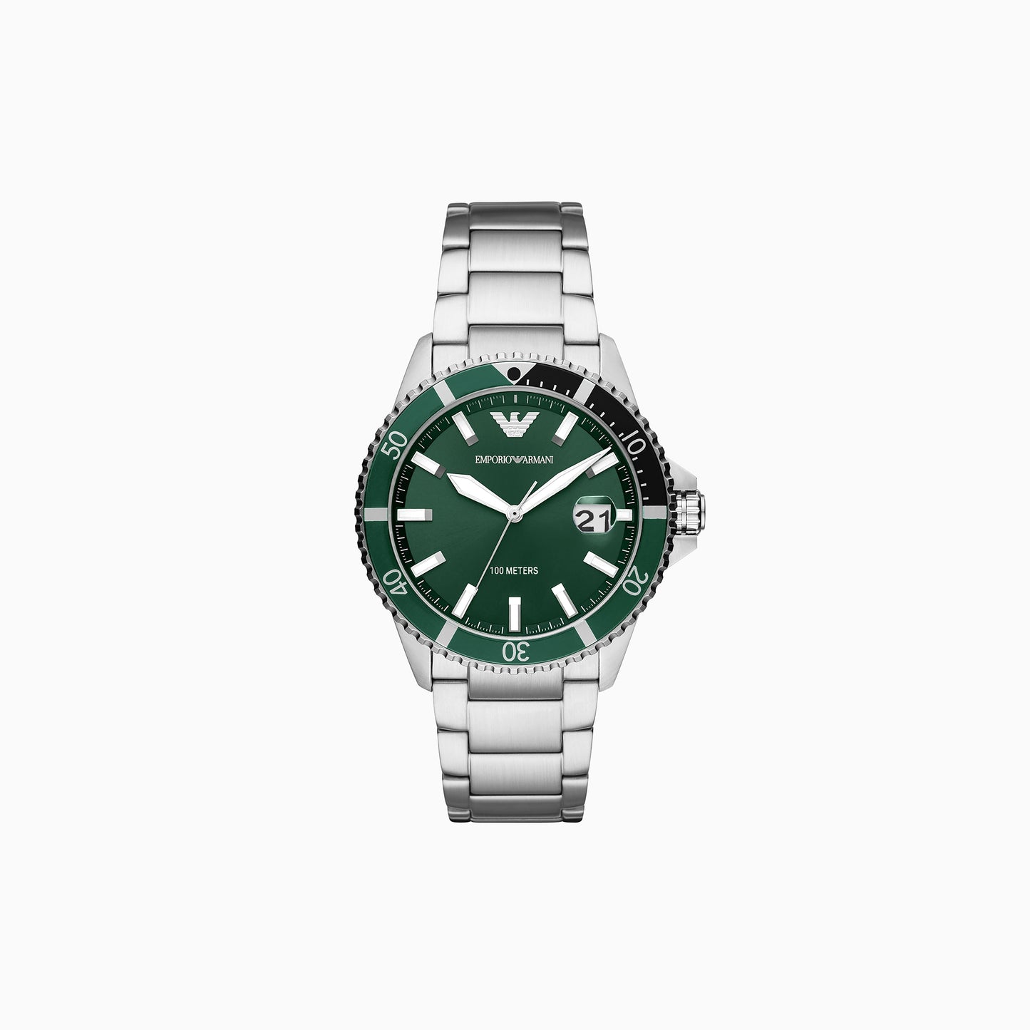 Emporio 's Green Dial Stainless Steel Watch AR11338