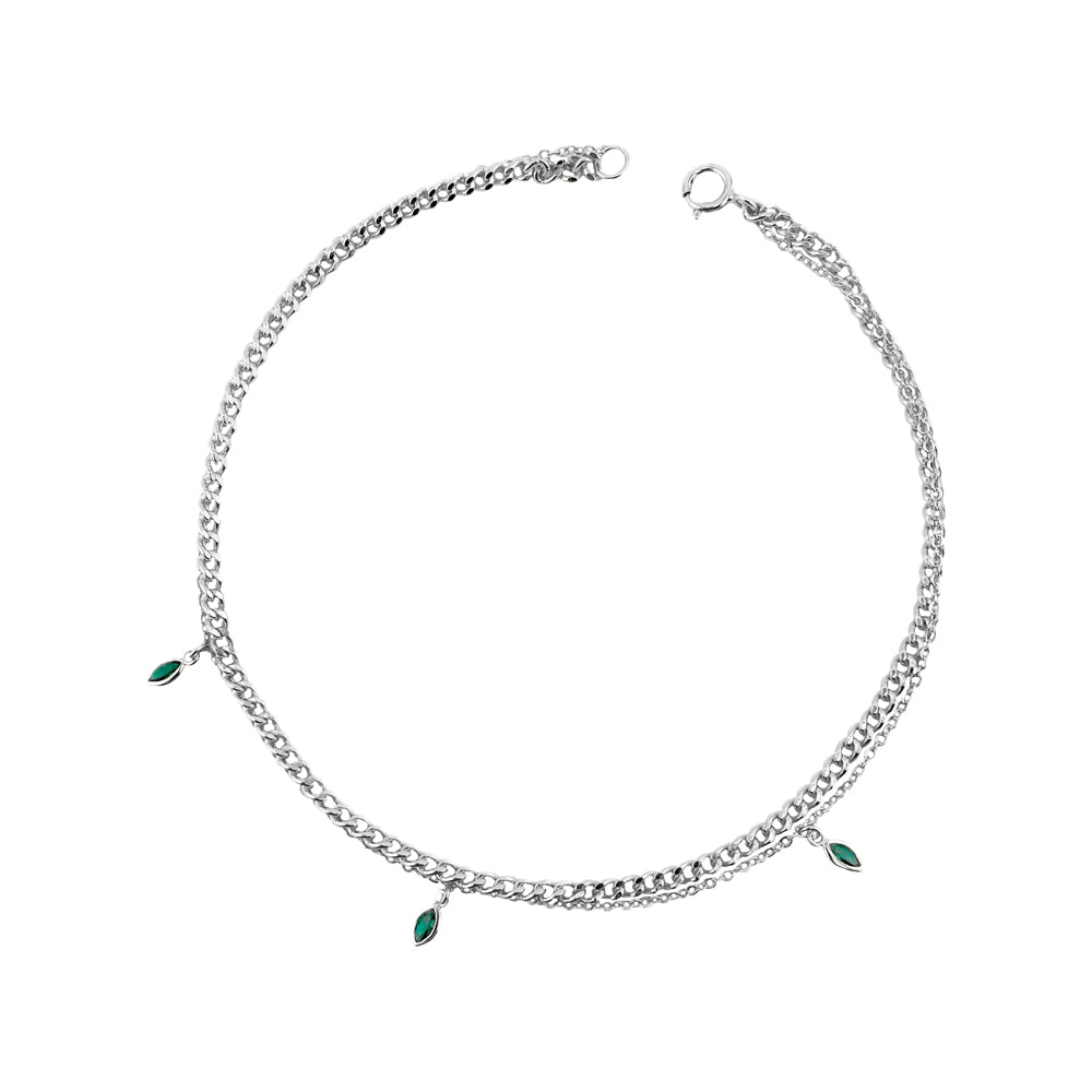 Marissa Anklet Emerald