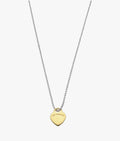 FINE BALL CHAIN NECKLACE WITH VT FLAT HEART