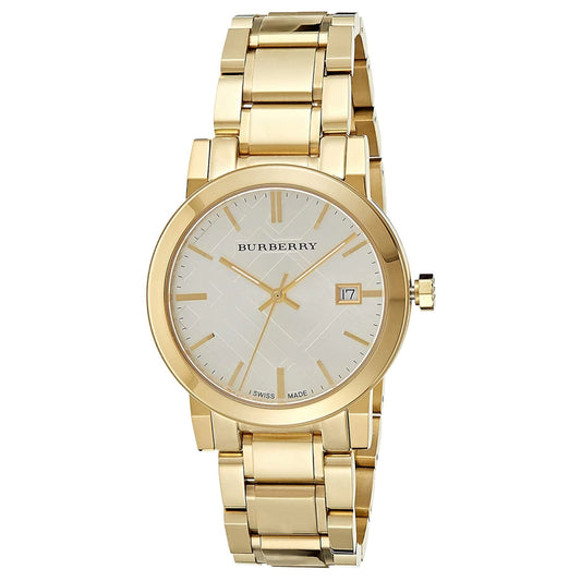 Burberry The City, Gold Dress Unisex Watch – BU9003