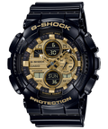 GSHOCK DUO METALLICBLK AND GOLD DIAL BLK RESIN GA140GB-1A1