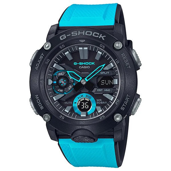 G SHOCK BLUE DUO CARBON CORE GUARD GA2000-1A2