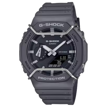G-SHOCK DUO TONE ON TONE CARBON CORE, S/W, A;ARM, 200M WR, BLK DIAL, CASE & RESIN BAND GA2100PTS-8A