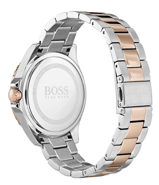 HUGO BOSS HERA, 2 TONE SILVER/GOLD CHRONOGRAPH LADIES WATCH - 1502446
