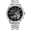 Tommy Hilfiger ‘Henry’, Silver-Tone Stainless Steel, Skeleton Dial, Multifunction Men’s Quartz Watch – 1710477