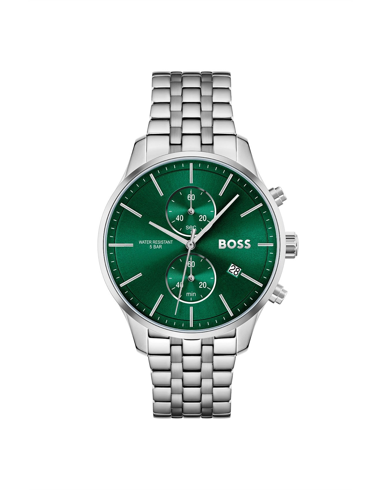 Emporio Armani GREEN Chronograph DIAL W SILVER Stainless Steel Watch