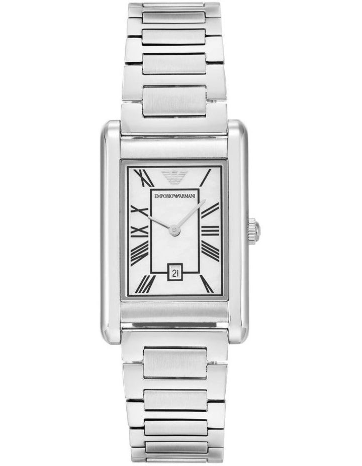 Emporio Two-Hand Mother of Pearl Dial Stainless Steel Watch AR11664 GINO