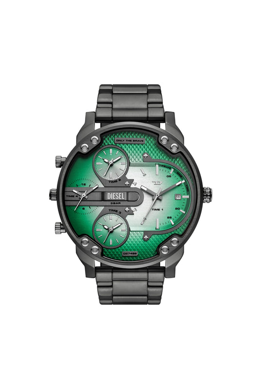 DIESEL Mr. Daddy Slim Green Dial Multi-Movement Stainless Steel Watch DZ7488