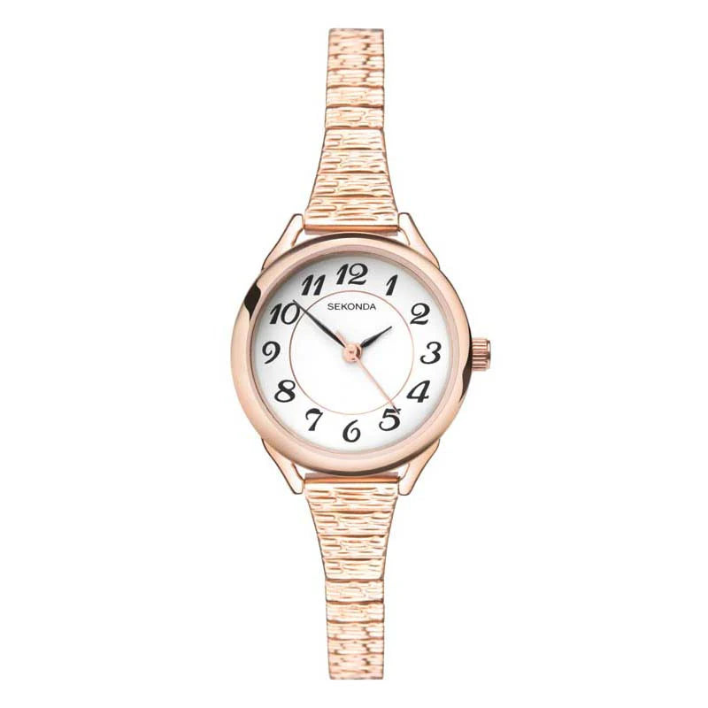 SEKONDA ROSE GOLD CS WHT DIAL EXPANDER SK2639
