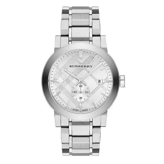 BURBERRY THE CITY, SILVER DIAL MEN'S WATCH – BU9900