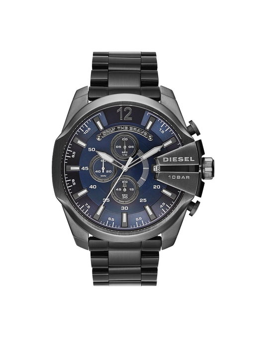 DIESEL BLK WITH WHT DIAL METAL BAND DZ4283
