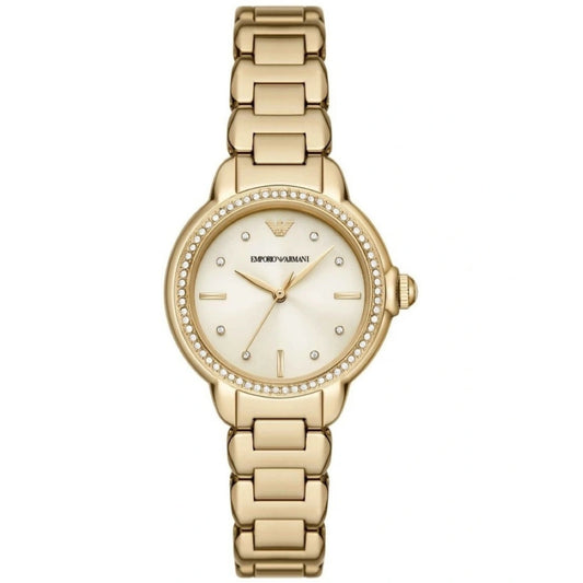 EMPORIO ARMANI LADIES YELLOW GOLD S/STEEL